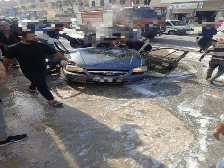 مسيّرة اسرائيلية استهدفت سيارة في المجادل بجنوب لبنان وسيارات الإسعاف توجهت إلى المكان