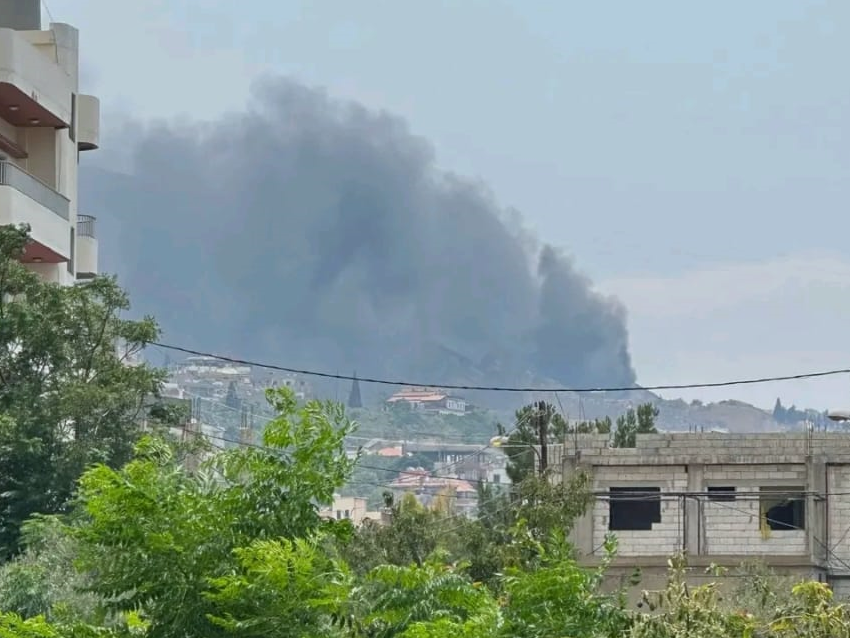 بالفيديو: إندلاع حريق كبير في دير عمار ... والأهالي يناشدون 