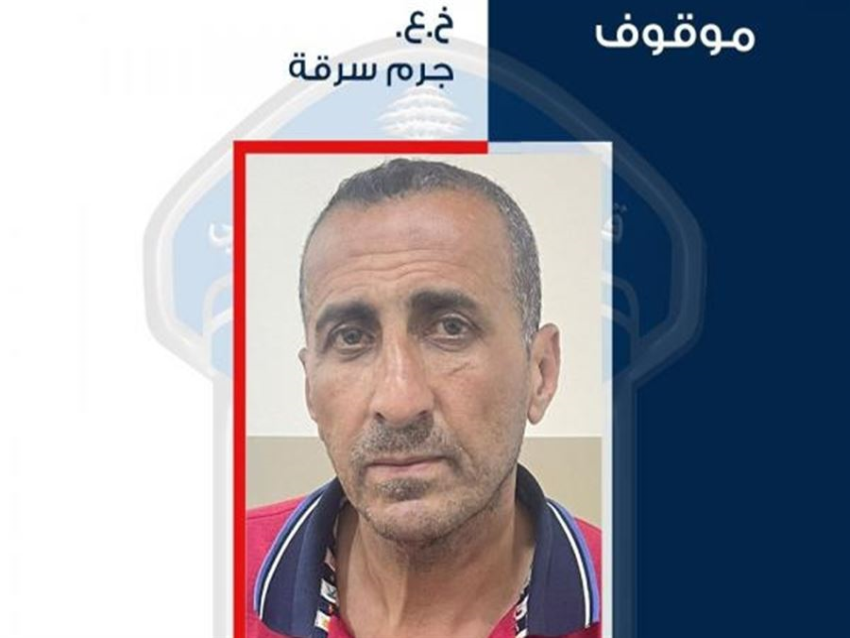 شعبة المعلومات توقف سارق مضخّات مياه وبطاريات في عدة مناطق من محافظة جبل لبنان