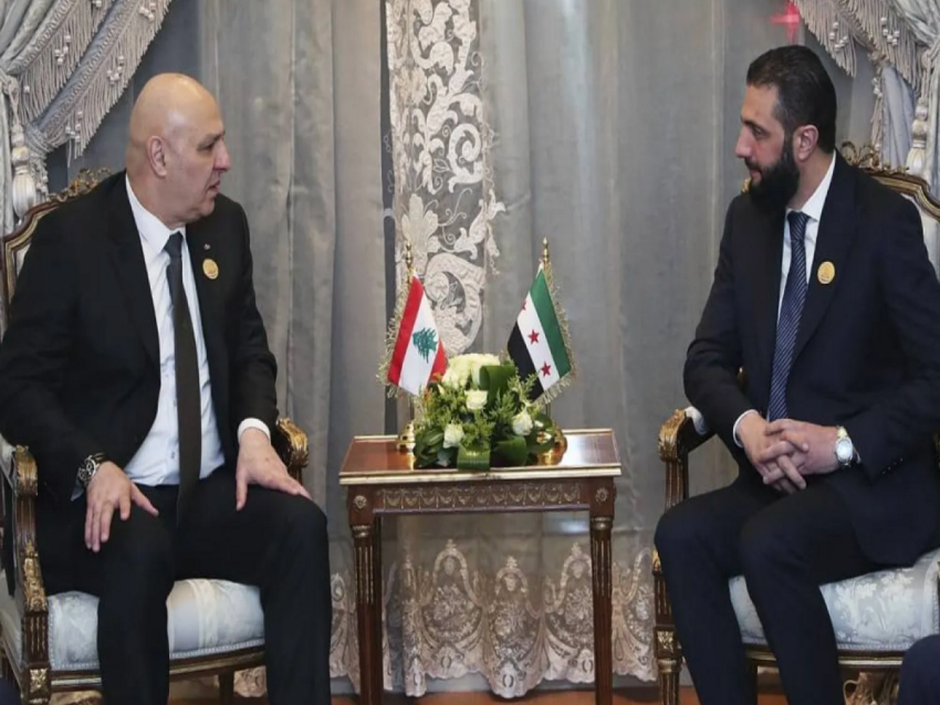 عون والشرع أكدا ضرورة التنسيق والتشاور بين البلدين لاسيما لجهة ضبط الحدود ومنع أي تفلّت أمني