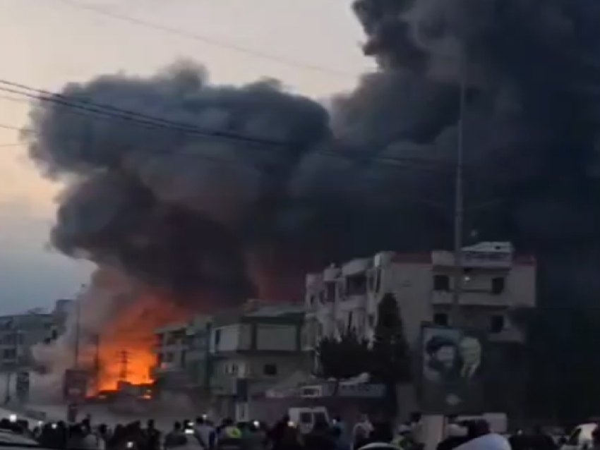 الطيران الحربي المعادي أغار على المبنى المهدد في تول (فيديو)
