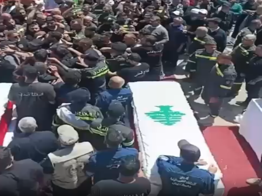 إشكال وعراك بالأيدي وطرد ممثل رئيس الحكومة خلال تشييع شهداء الدفاع المدني