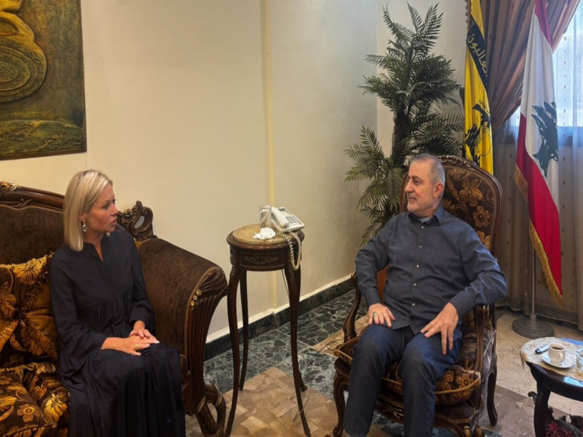 صفا بحث مع بلاسخارت في الاعتداءات الإسرائيلية ومخاطر التصعيد المحتمل وضرورة الالتزام بالقرار 1701