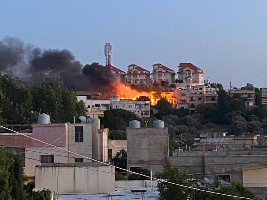  حريق كبير داخل خزان وقود الخاص بشركة 