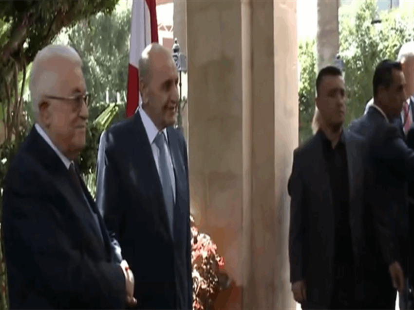 بري يلتقي محمود عباس في عين التينة