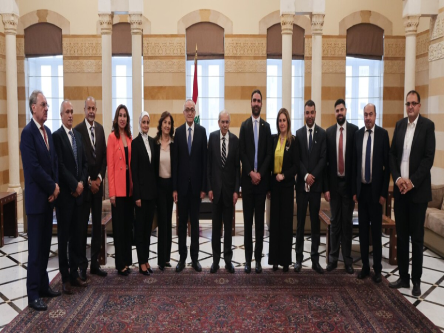سلام عرض مع وفد من نقابة أطباء الأسنان في بيروت لأوضاع النقابة ومطالبها