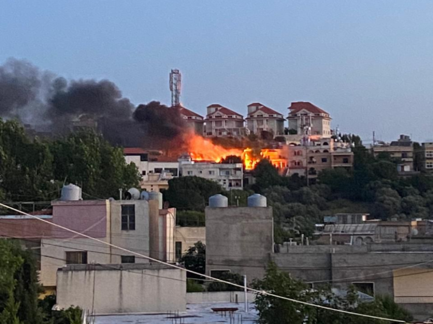  حريق كبير داخل خزان وقود الخاص بشركة 