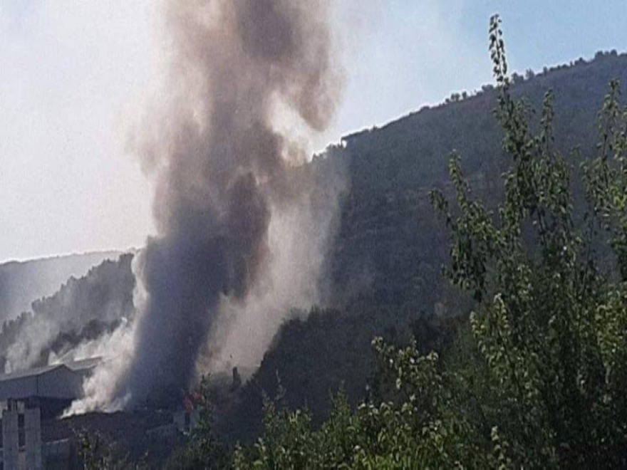 حريق في معمل فرز النفايات بالمنية